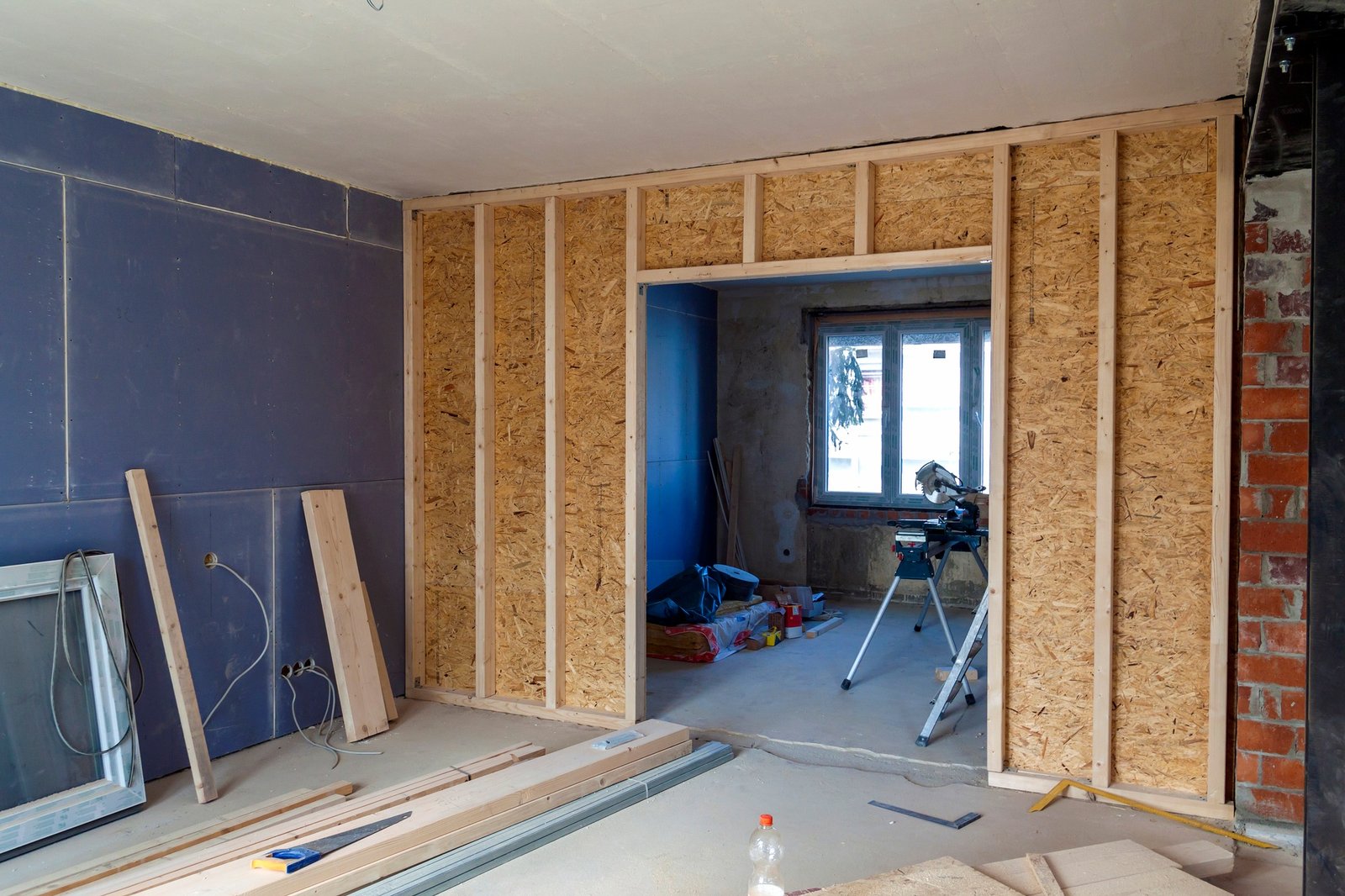 Interior of a house under construction. Renovation of an apartment